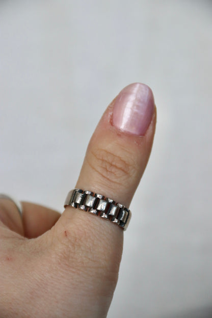 Sterling Silver Track Ring