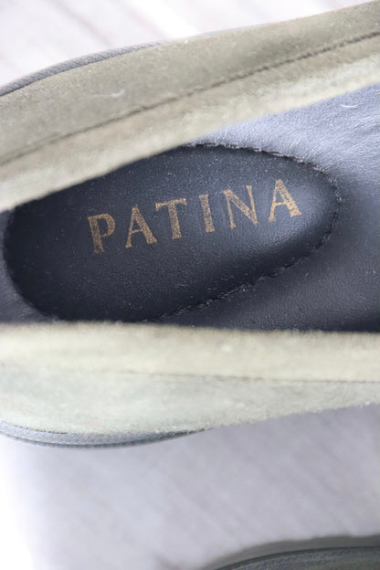 Patina Green Suede Loafers