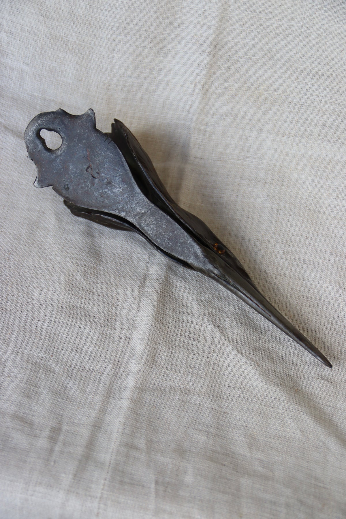 Antique Cast Bittern Wall Clip