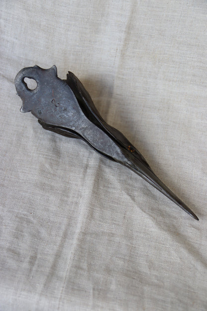 Antique Cast Bittern Wall Clip