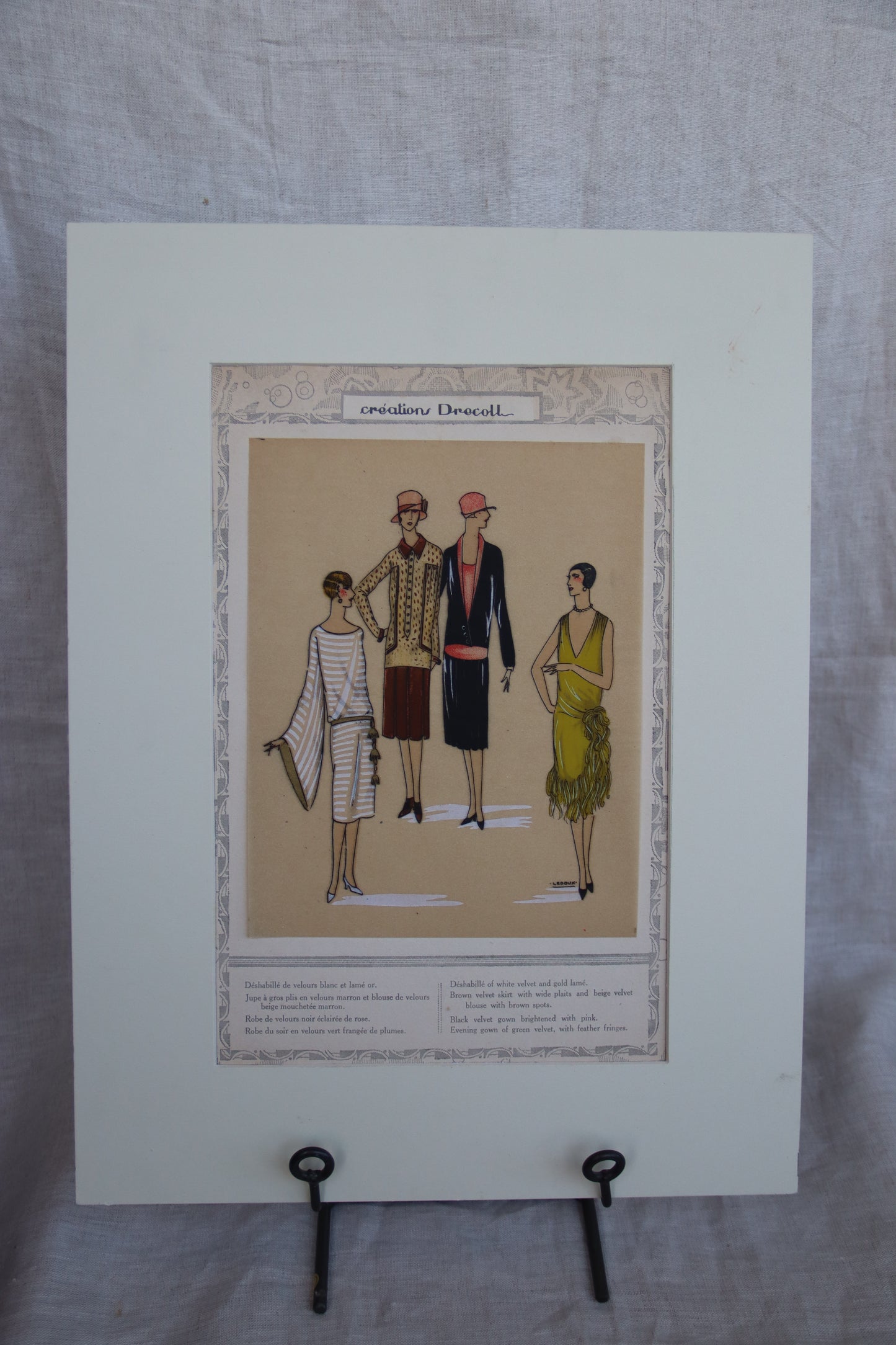 Original French Art Deco 1920s Fashion Pochoir Prints