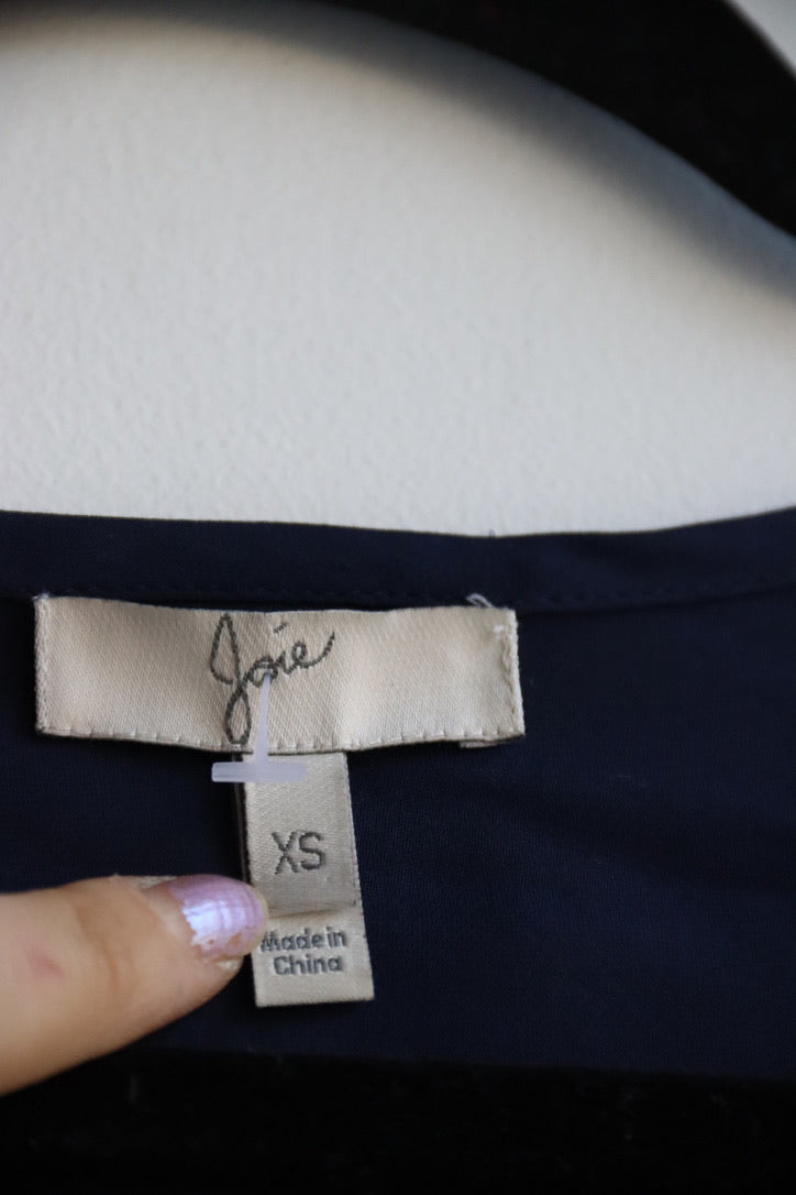 Joie Blue 100% Silk Top