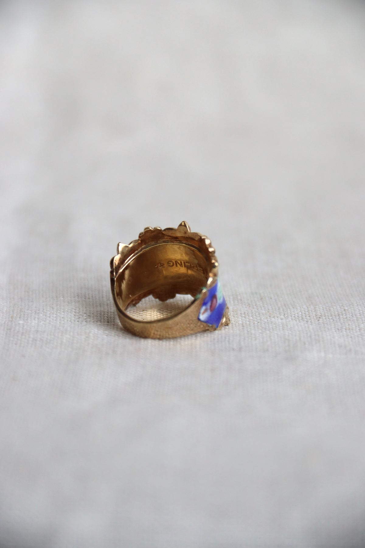 Enamel Gold Ring