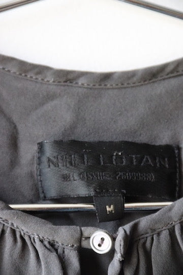 Nili Lotan Grey Silk Top