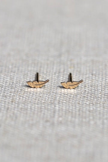 Zoe Chicco 14k Itty Bitty Feather Studs