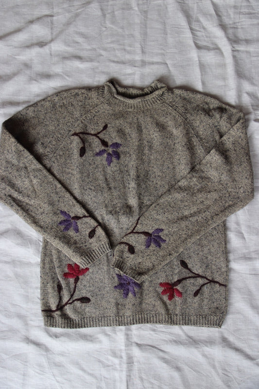 Vintage Charter Club Sweater with Flower Details