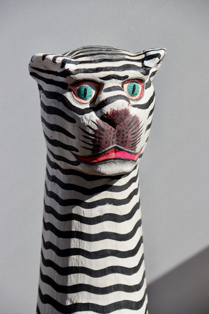 Striped Cat Statue