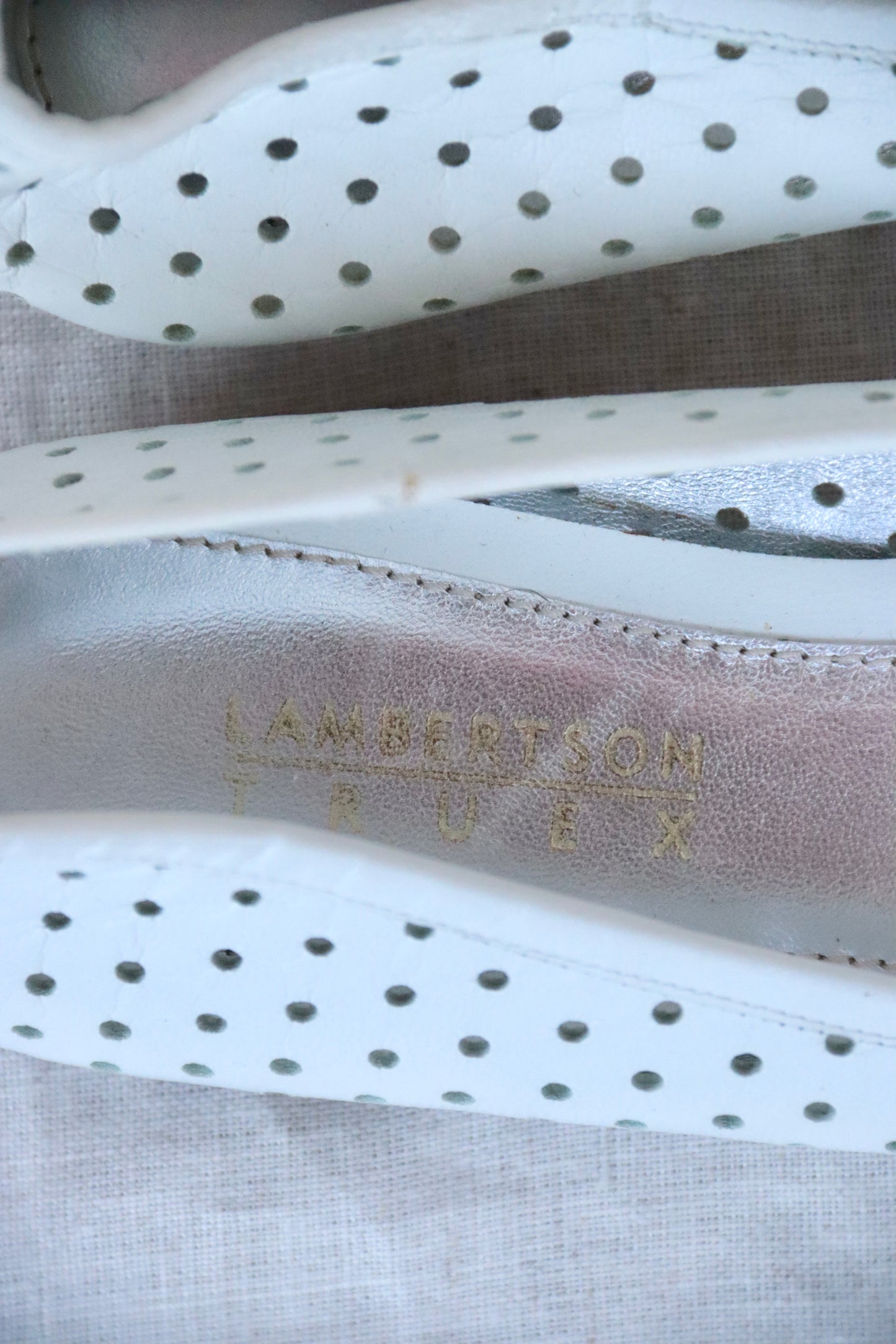 Lambertson Truex White Leather Flats