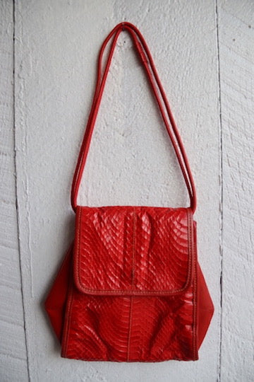 Vintage Red Leather Bag