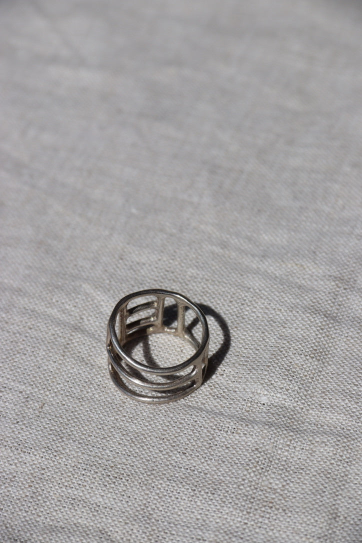 Manuela Stalman Silver Geometric Ring