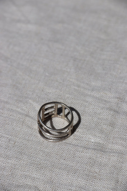 Manuela Stalman Silver Geometric Ring