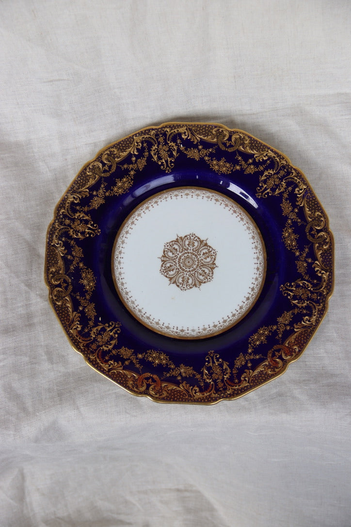 Royal Doulton Blue and Gold Plate