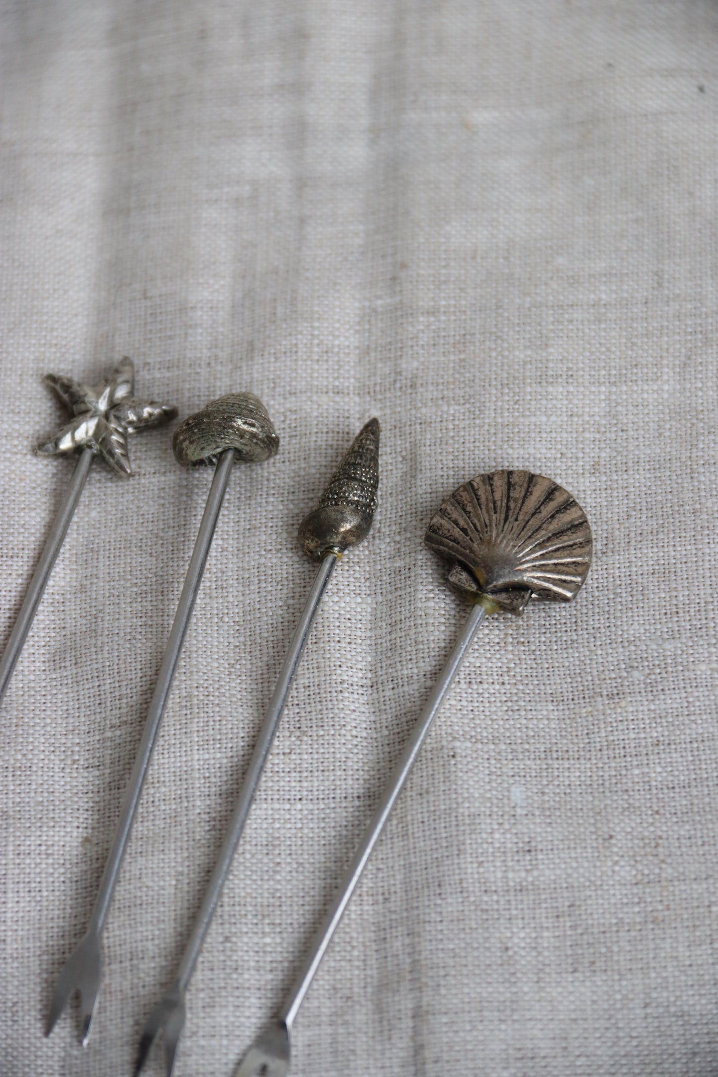 Set of Silver Shell Toothpicks