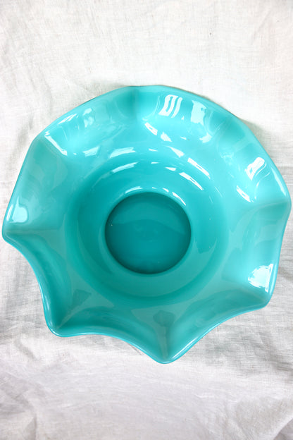 Fenton Blue Centerpiece Bowl