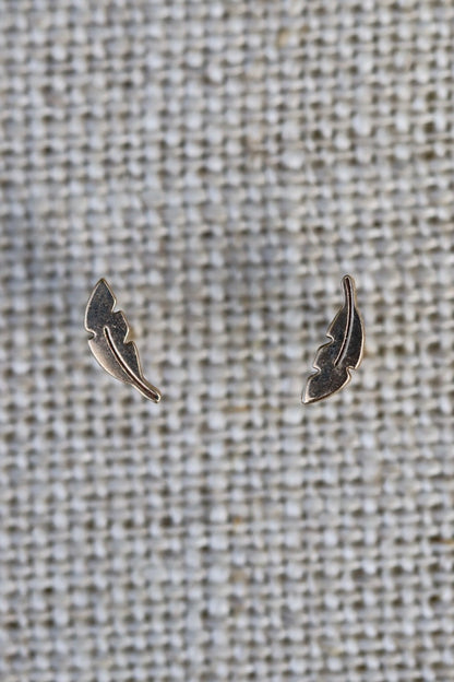 Zoe Chicco 14k Itty Bitty Feather Studs