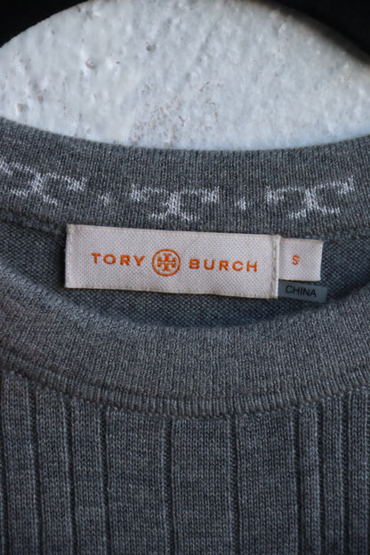 Tory Burch Grey Cashmere and Silk Sweater