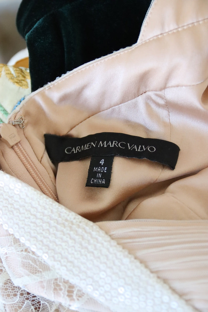 Carmen Marc Valvo Lace Dress