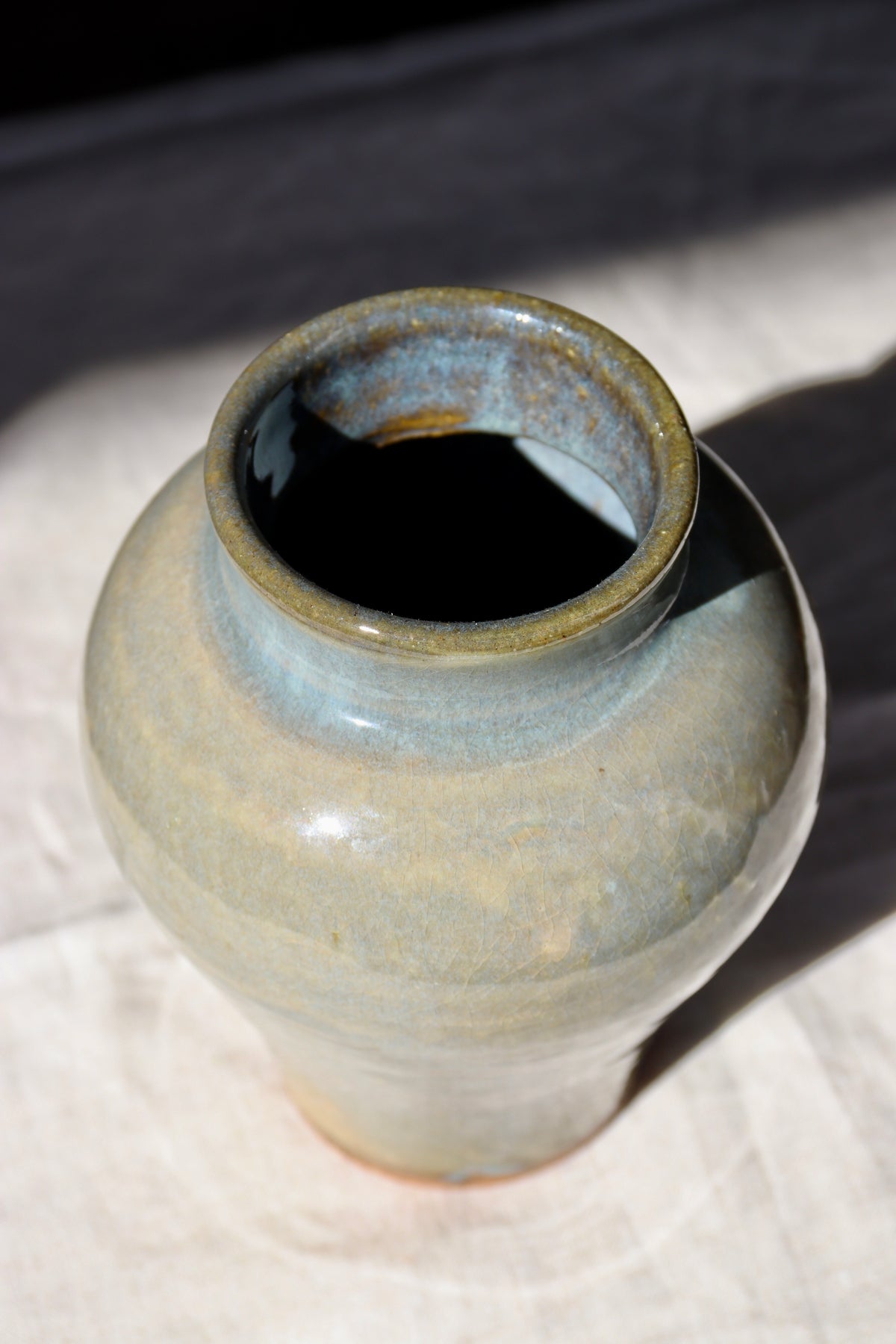 Studio Ceramic Green and Blue Vase