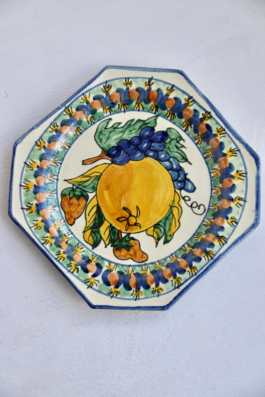 Italian Hand Painted Ceramic Plate