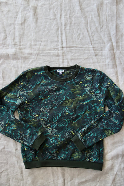 Kenzo Green Patterned Sweatshirt
