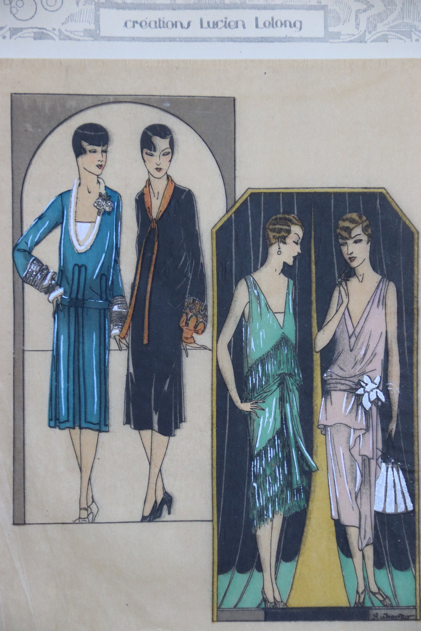 Original French Art Deco 1920s Fashion Pochoir Prints