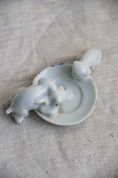 Mini Porcelain Dog Figurine