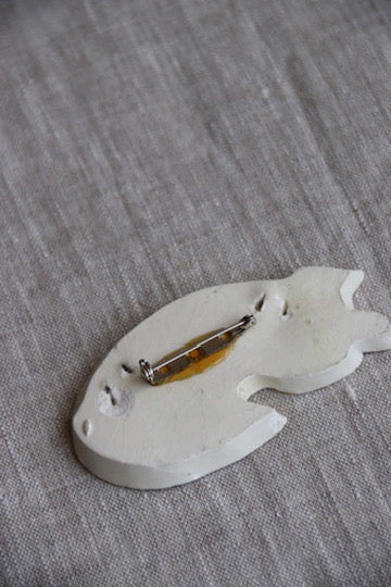 Ceramic Black Cat Pin