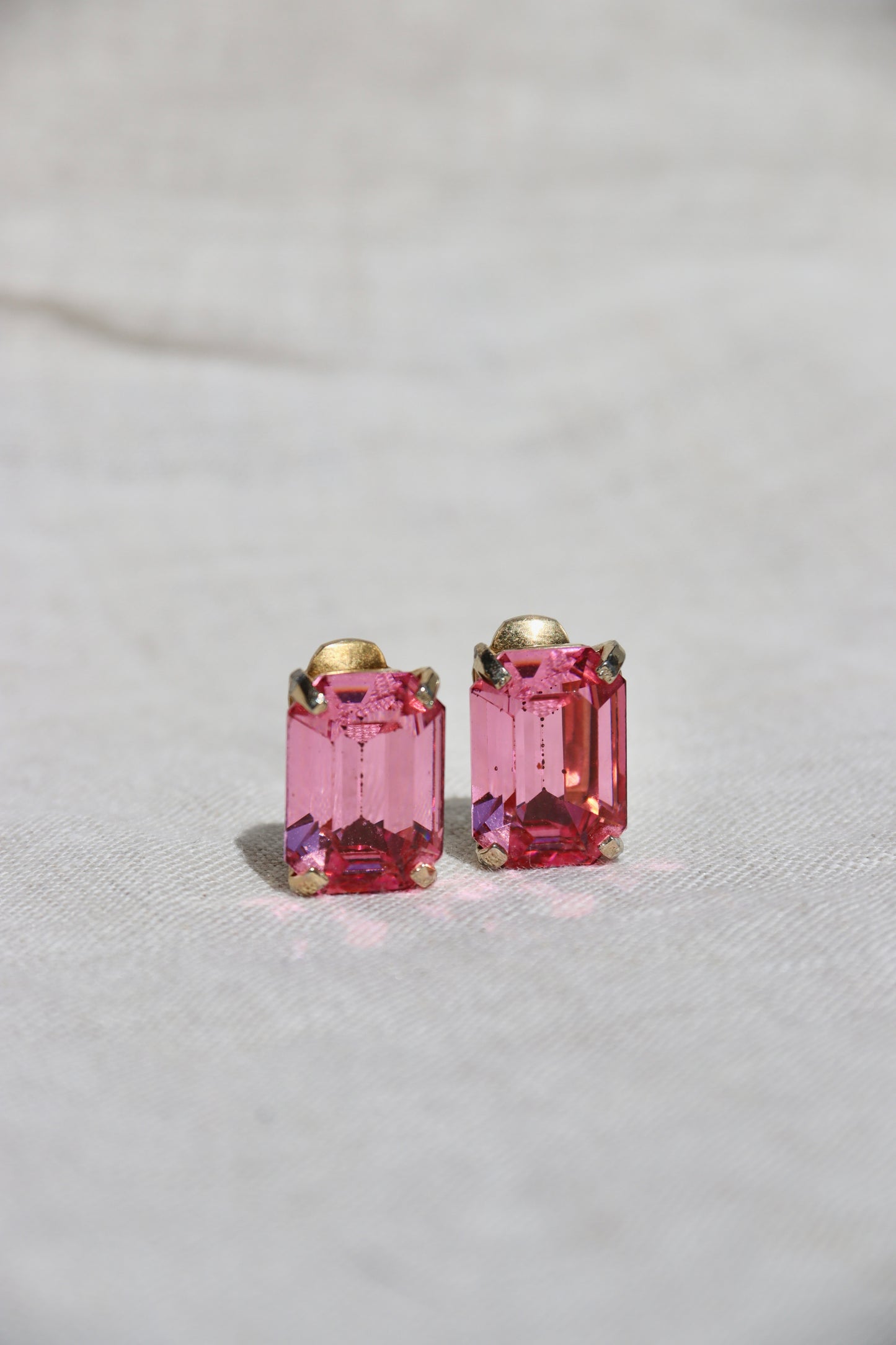 Pink Clip on Earrings