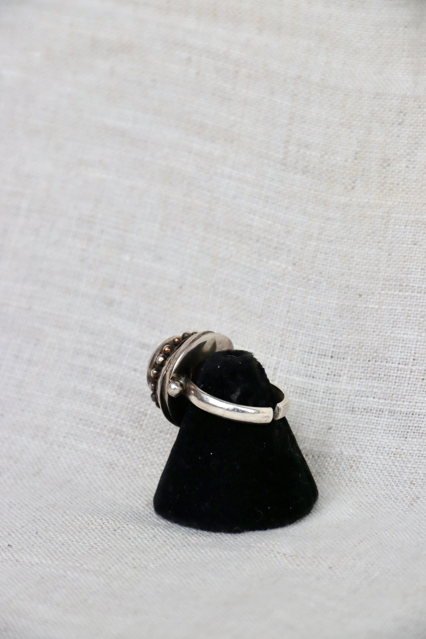 Sterling Silver adjustable carnelian ring