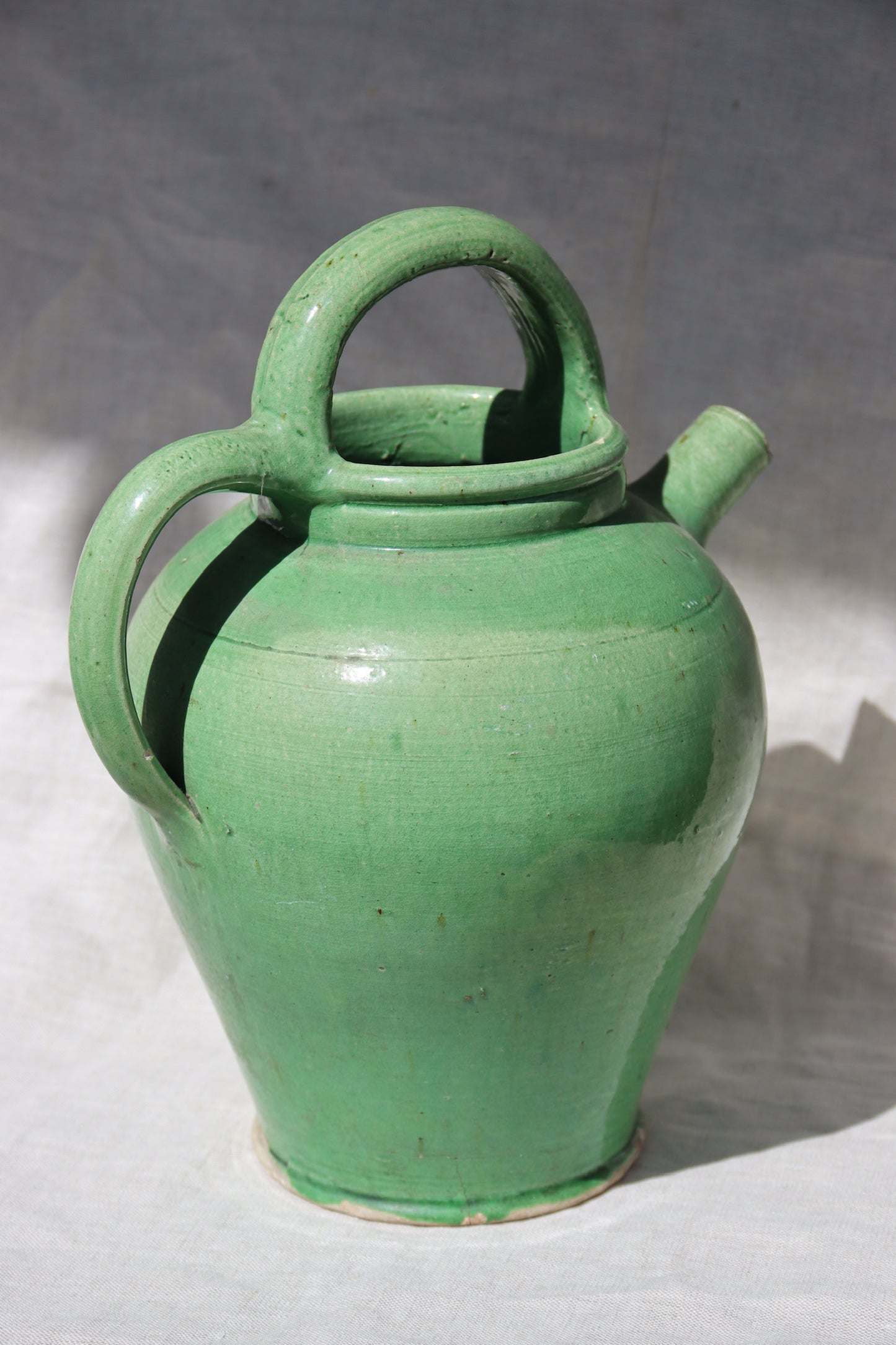 Antique French Green Water Jug