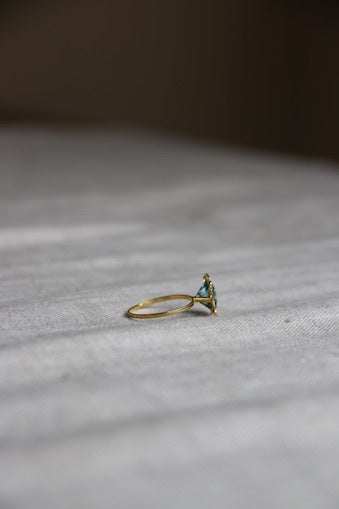 Blue Topaz Ring - 14K