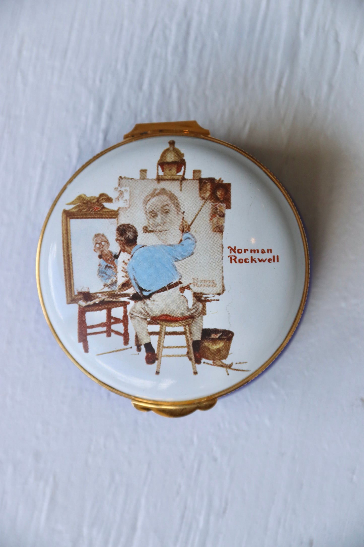 Halcyon Days Norman Rockwell Enamel Box