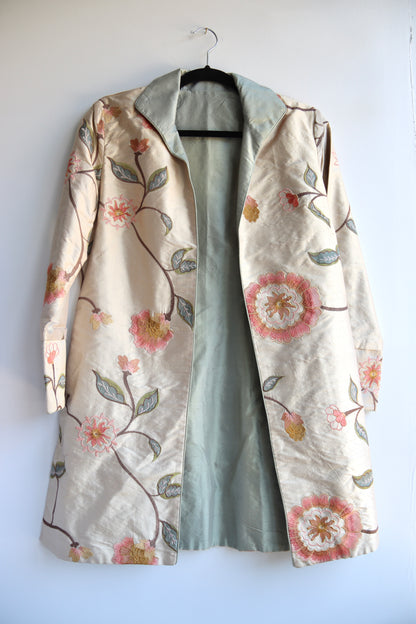 Embroidered Silk Coat