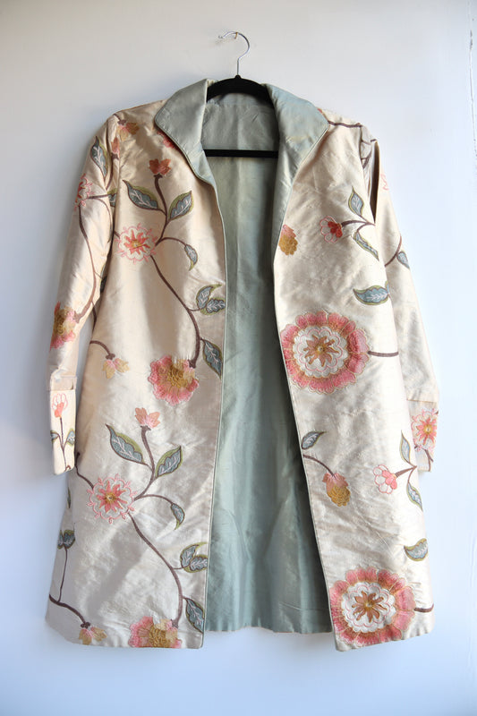 Embroidered Silk Coat