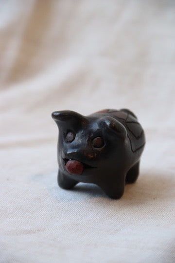 Miniature Ceramic Pig Figurine