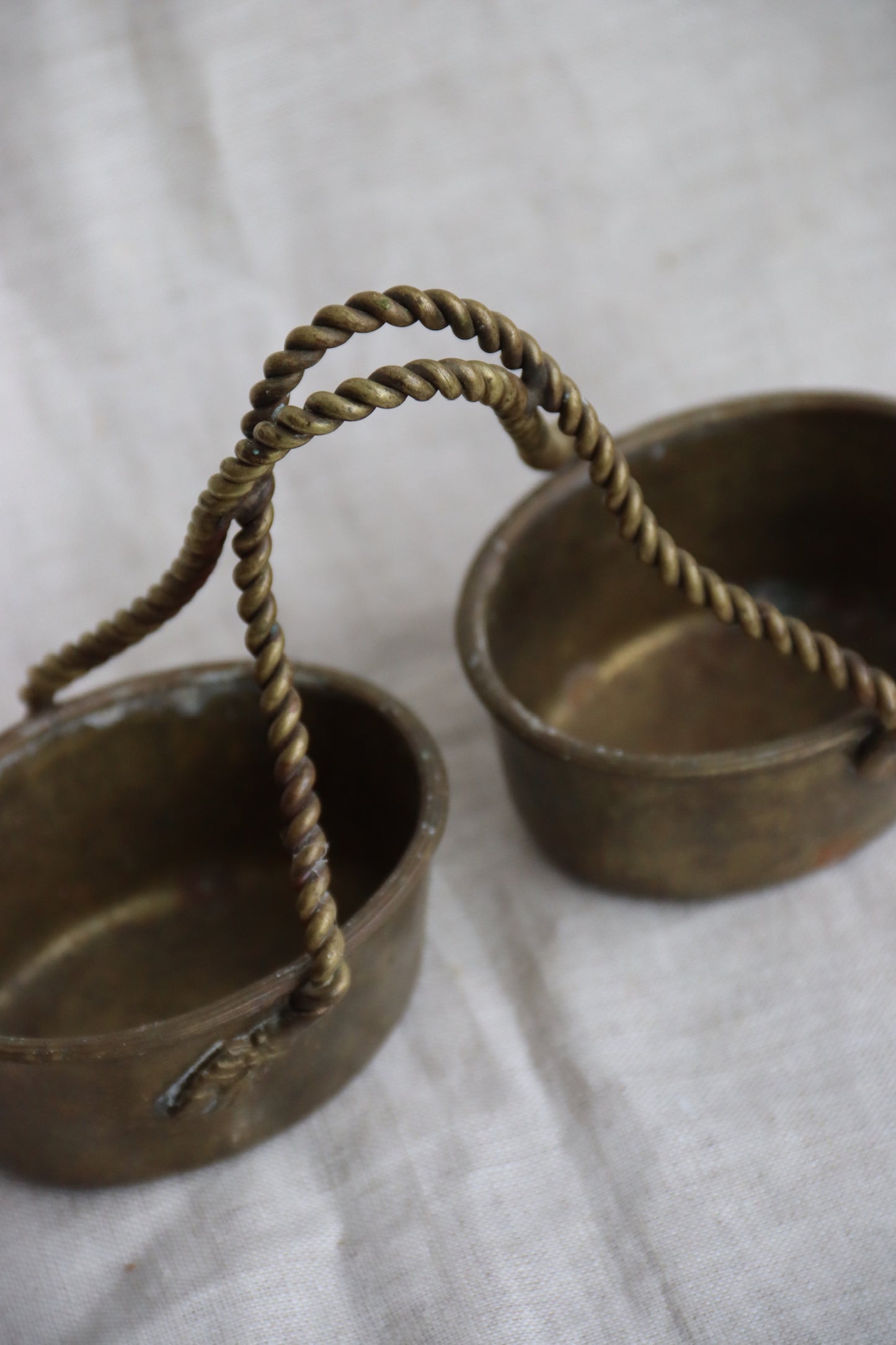 Vintage Brass Baskets