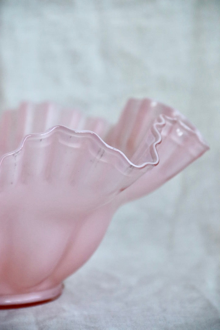Pink Ruffle Edge Bowl