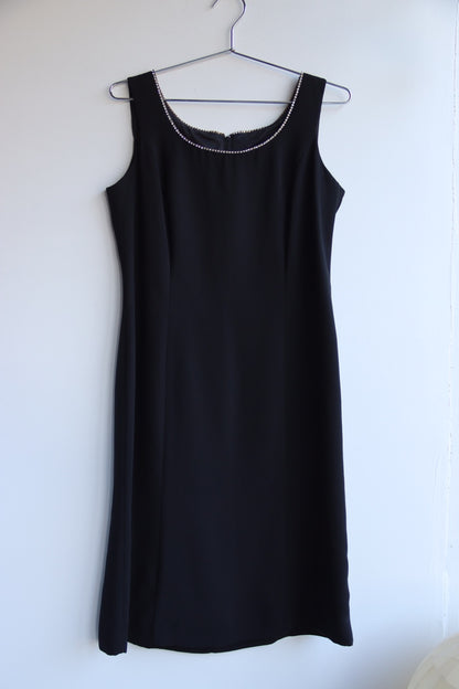 Vintage Black Dress with Rhinestones