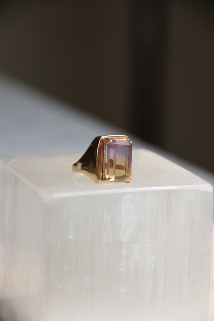 10K Ametrine Asymmetrical Ring