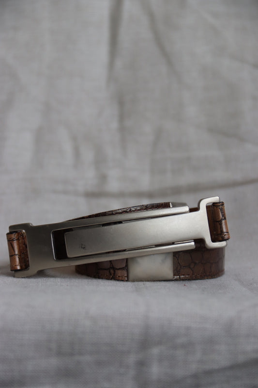 Fibel Silver Tone Belt