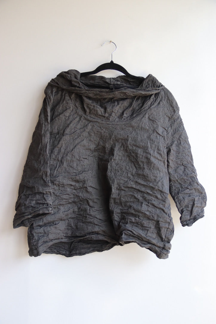 Porto Grey Cowl Neck Top