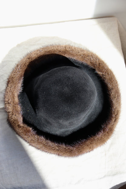 Vintage Lenore Marshall Fur Rim Hat