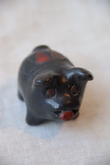 Miniature Ceramic Pig Figurine