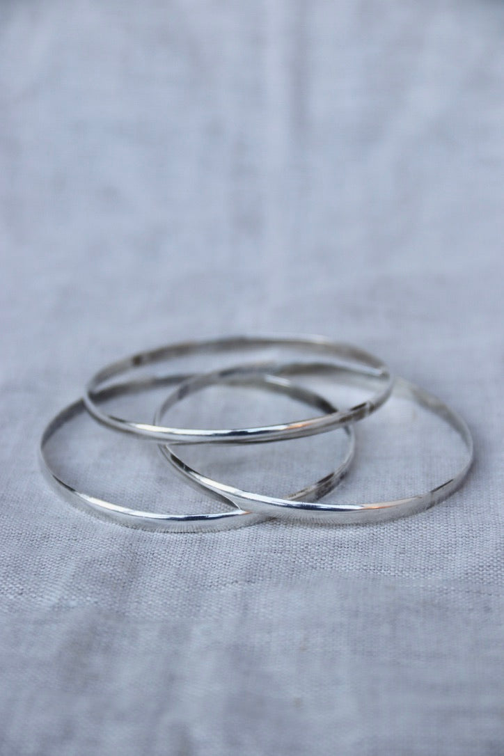 Set of 3 PCJ Mexican Sterling Silver Bangle Bracelets