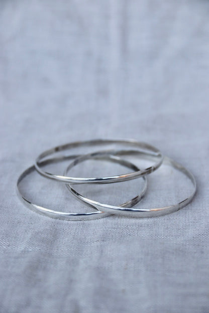 Set of 3 PCJ Mexican Sterling Silver Bangle Bracelets