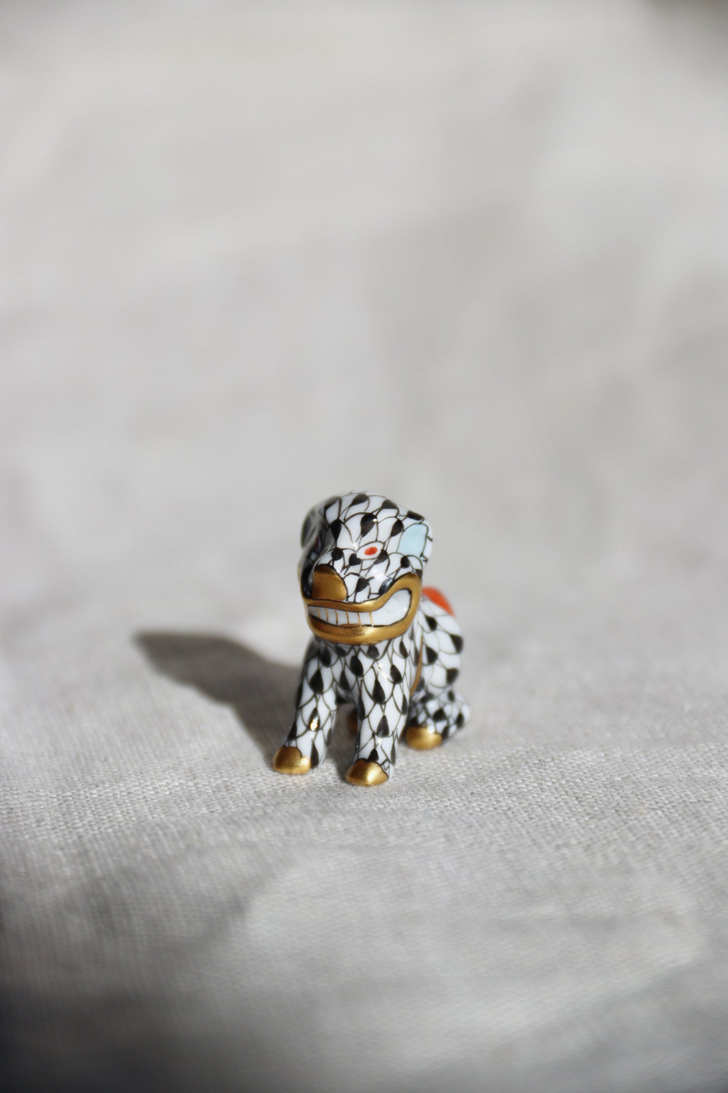 Miniature Herend Foo Dog figurine