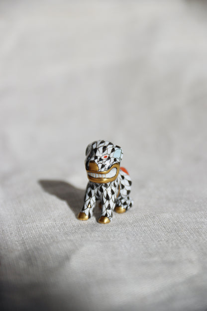 Miniature Herend Foo Dog figurine
