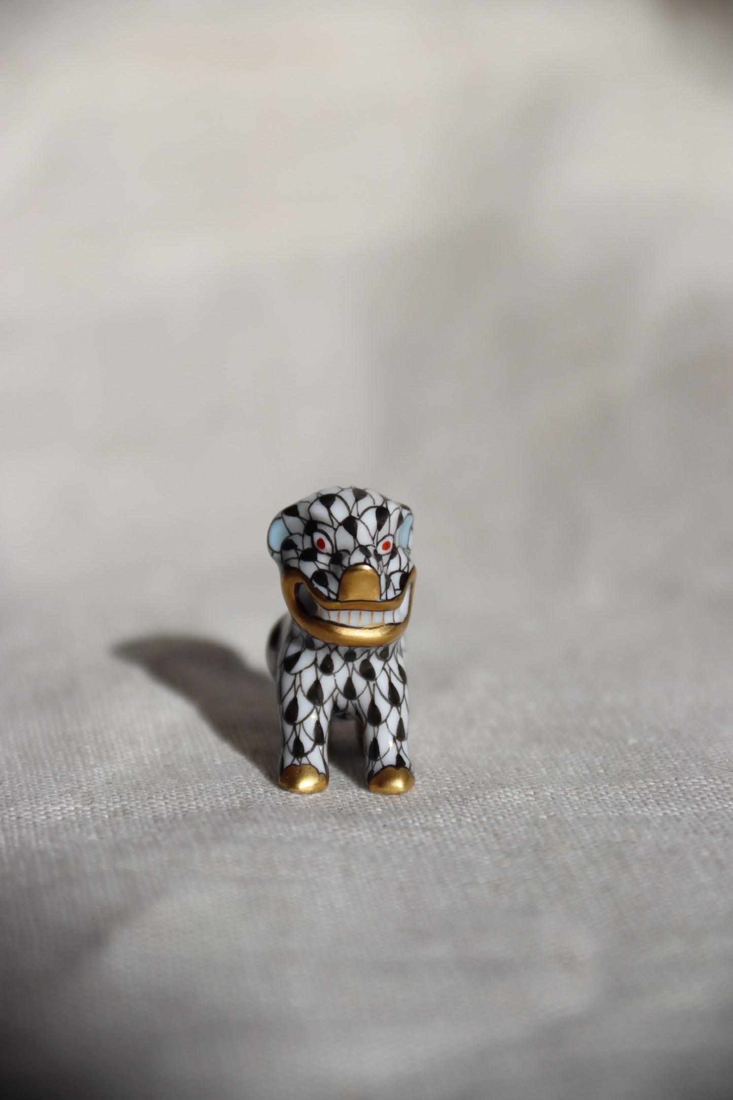 Miniature Herend Foo Dog figurine