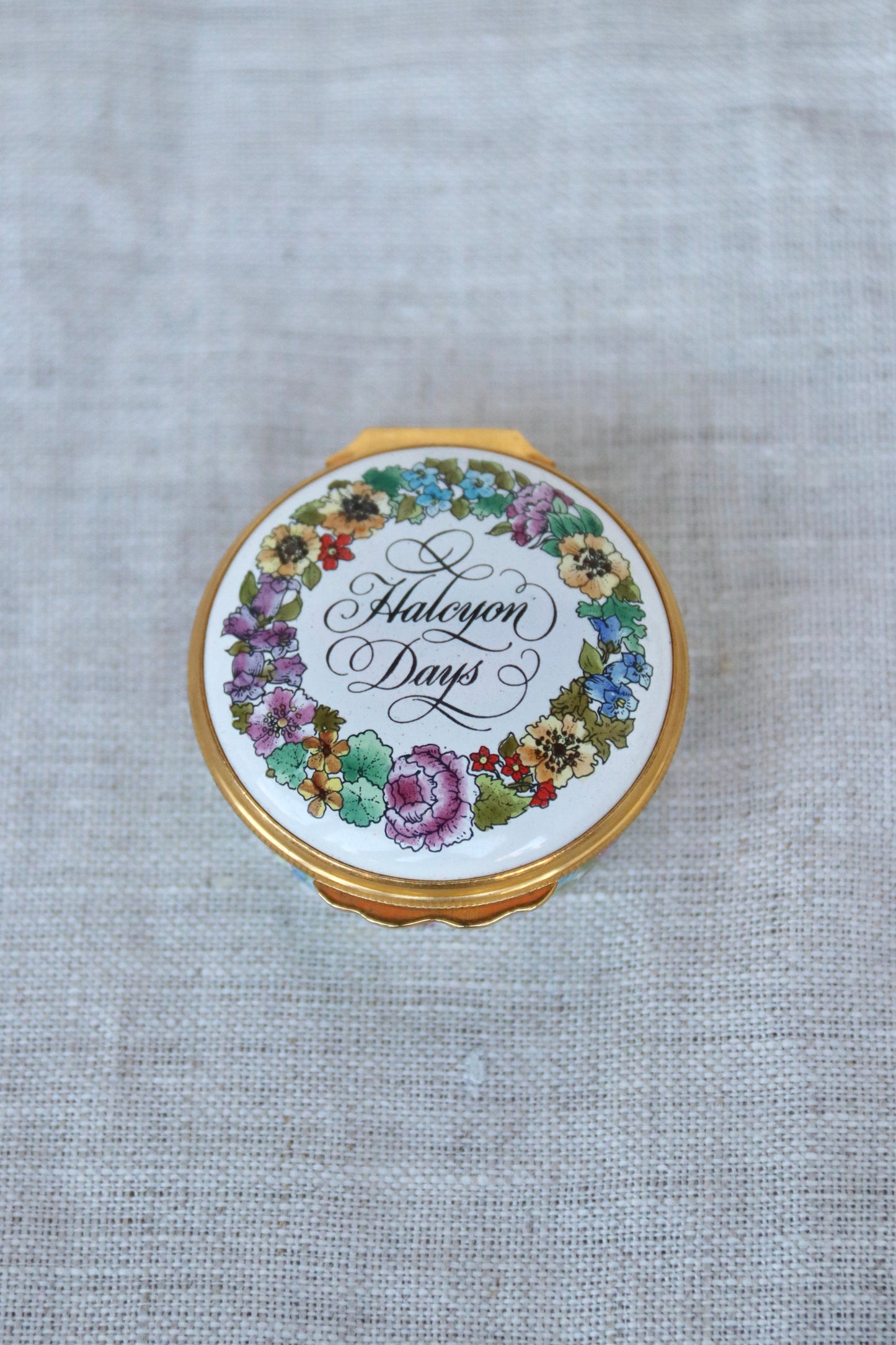 Halcyon Days Flower Enamel Box