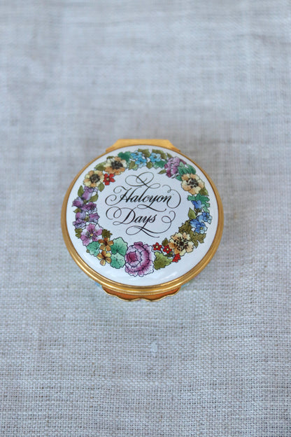 Halcyon Days Flower Enamel Box